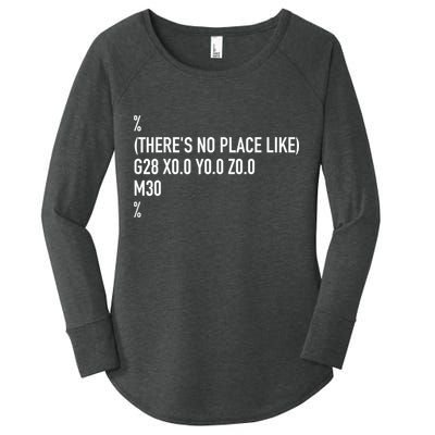 CNC Machinist There's No Place Like G28 X0 Y0 Z0 Women's Perfect Tri Tunic Long Sleeve Shirt