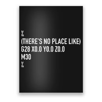 CNC Machinist There's No Place Like G28 X0 Y0 Z0 Poster