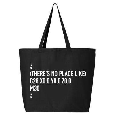 CNC Machinist There's No Place Like G28 X0 Y0 Z0 25L Jumbo Tote