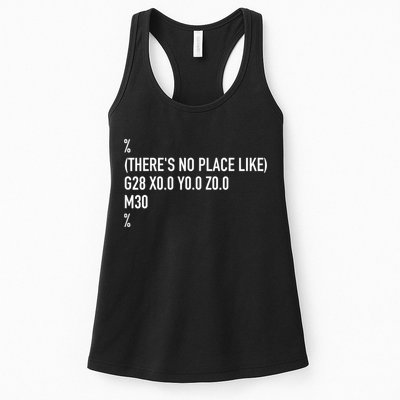 CNC Machinist There's No Place Like G28 X0 Y0 Z0 Womens Tank Top