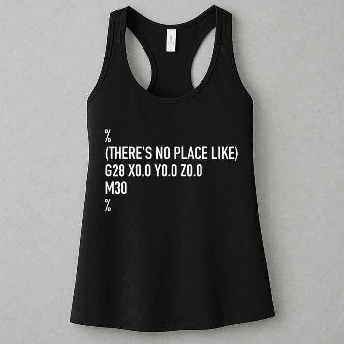 CNC Machinist There's No Place Like G28 X0 Y0 Z0 Womens Tank Top