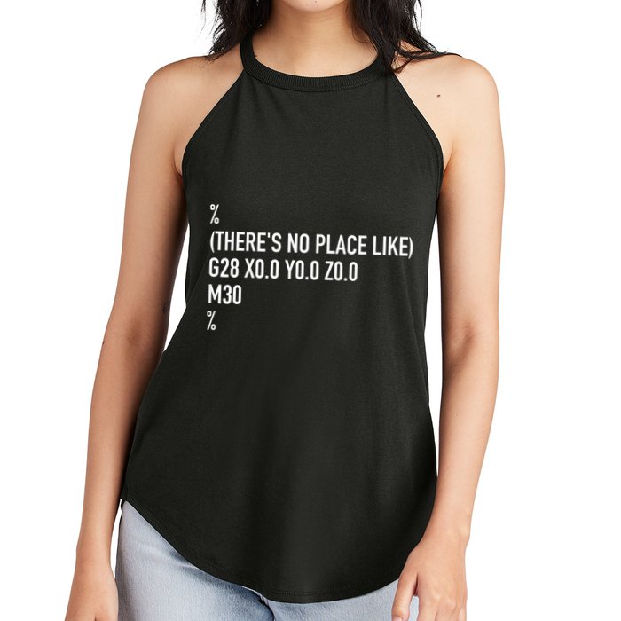 CNC Machinist There's No Place Like G28 X0 Y0 Z0 Women's Perfect Tri Rocker Tank