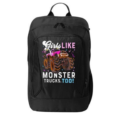 Cute Monster Truck Girl Like Monster Trucks Too City Backpack