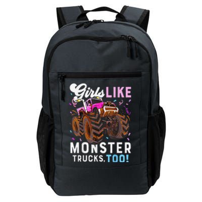 Cute Monster Truck Girl Like Monster Trucks Too Daily Commute Backpack