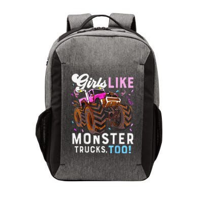 Cute Monster Truck Girl Like Monster Trucks Too Vector Backpack