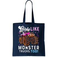 Cute Monster Truck Girl Like Monster Trucks Too Tote Bag