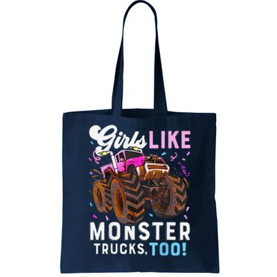 Cute Monster Truck Girl Like Monster Trucks Too Tote Bag