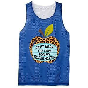 Can't Mask The Love For My Assistant Principal Funny Gift Mesh Reversible Basketball Jersey Tank