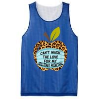 Can't Mask The Love For My Assistant Principal Funny Gift Mesh Reversible Basketball Jersey Tank