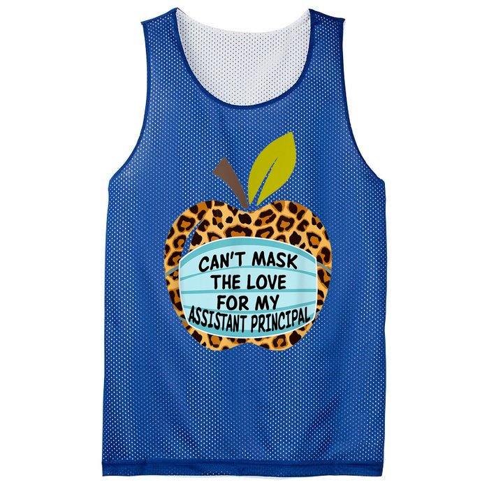 Can't Mask The Love For My Assistant Principal Funny Gift Mesh Reversible Basketball Jersey Tank