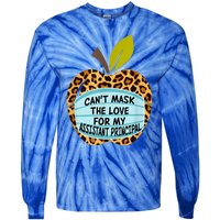 Can't Mask The Love For My Assistant Principal Funny Gift Tie-Dye Long Sleeve Shirt