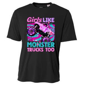 Cute Monster Truck Like Monster Trucks Too Funny Cooling Performance Crew T-Shirt