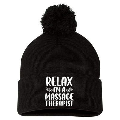 Cool Massage Therapist For Wo Relax Physical Therapy Pom Pom 12in Knit Beanie