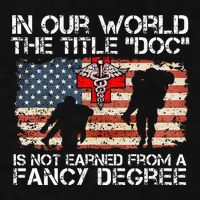 Combat Medic Title Doc Is Not Earned From A Fancy Degree Ladies PosiCharge Tri-Blend Wicking Tank
