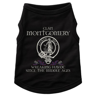 Clan Montgomery Tartan Crest Thistle Vintage Doggie Tank
