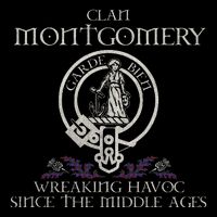 Clan Montgomery Tartan Crest Thistle Vintage Backpack