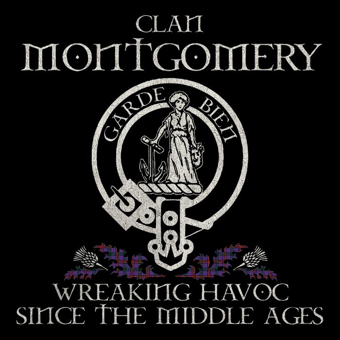 Clan Montgomery Tartan Crest Thistle Vintage Backpack