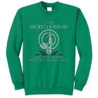 Clan Montgomery Tartan Crest Thistle Vintage Sweatshirt