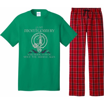 Clan Montgomery Tartan Crest Thistle Vintage Pajama Set