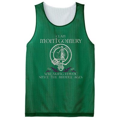 Clan Montgomery Tartan Crest Thistle Vintage Mesh Reversible Basketball Jersey Tank