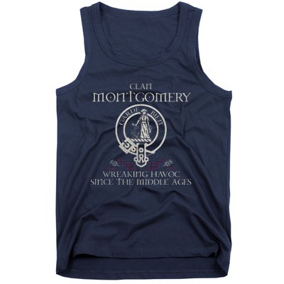 Clan Montgomery Tartan Crest Thistle Vintage Tank Top