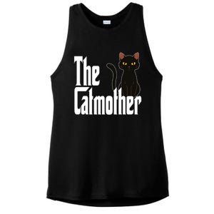 Cat Mother The Catmother Crazy Cat Mom Mama Ladies PosiCharge Tri-Blend Wicking Tank