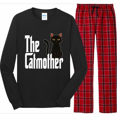 Cat Mother The Catmother Crazy Cat Mom Mama Long Sleeve Pajama Set