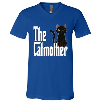 Cat Mother The Catmother Crazy Cat Mom Mama V-Neck T-Shirt