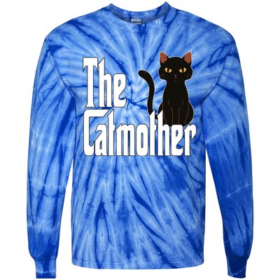 Cat Mother The Catmother Crazy Cat Mom Mama Tie-Dye Long Sleeve Shirt