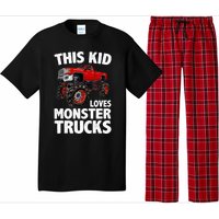 Cute Monster Truck For Boys Girls Monster Truck Lovers Pajama Set