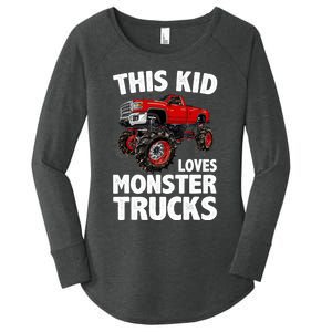 Cute Monster Truck For Boys Girls Monster Truck Lovers Women's Perfect Tri Tunic Long Sleeve Shirt