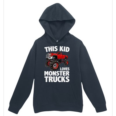 Cute Monster Truck For Boys Girls Monster Truck Lovers Urban Pullover Hoodie