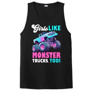 Cute Monster Truck Girl Like Monster Trucks Too PosiCharge Competitor Tank