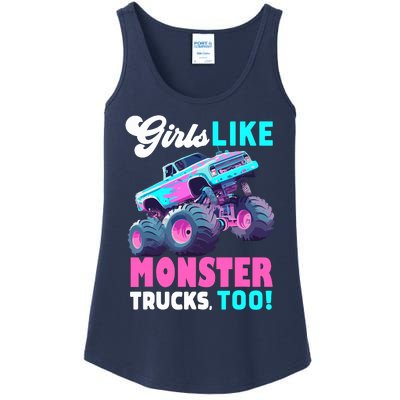 Cute Monster Truck Girl Like Monster Trucks Too Ladies Essential Tank