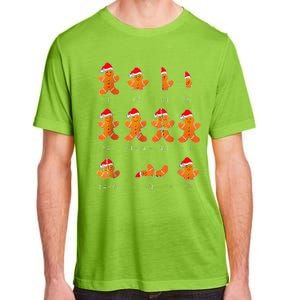 Christmas Math Teacher Equation Gingerbread With Santa Hat Adult ChromaSoft Performance T-Shirt