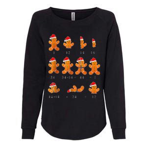 Christmas Math Teacher Equation Gingerbread With Santa Hat Womens California Wash Sweatshirt