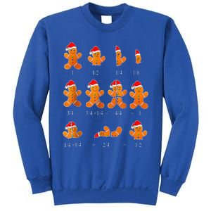 Christmas Math Teacher Equation Gingerbread With Santa Hat Sweatshirt