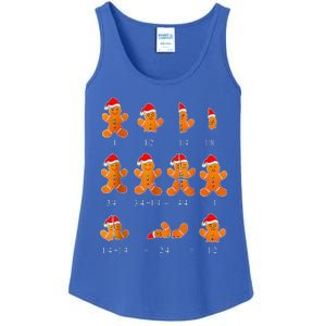 Christmas Math Teacher Equation Gingerbread With Santa Hat Ladies Essential Tank