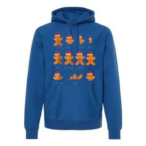 Christmas Math Teacher Equation Gingerbread With Santa Hat Premium Hoodie