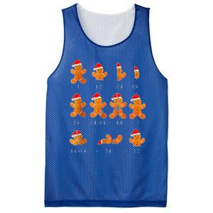 Christmas Math Teacher Equation Gingerbread With Santa Hat Mesh Reversible Basketball Jersey Tank