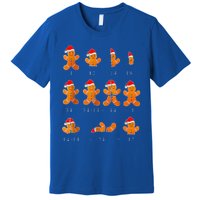 Christmas Math Teacher Equation Gingerbread With Santa Hat Premium T-Shirt