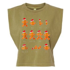 Christmas Math Teacher Equation Gingerbread With Santa Hat Garment-Dyed Women's Muscle Tee