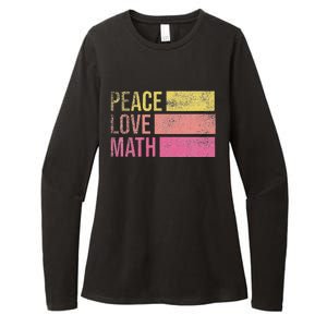 Cute Math Teacher Peace Love Math Womens CVC Long Sleeve Shirt