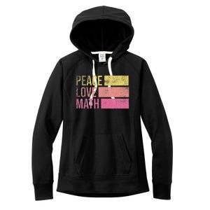 Cute Math Teacher Peace Love Math Women's Fleece Hoodie