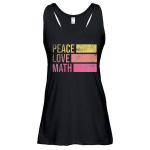 Cute Math Teacher Peace Love Math Ladies Essential Flowy Tank