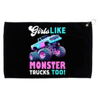 Cute Monster Truck Girls Like Monster Trucks Too Grommeted Golf Towel