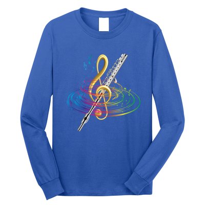 Classical Music Treble Clef Flutist Gift Flute Cute Gift Long Sleeve Shirt