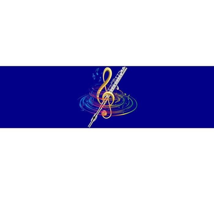 Classical Music Treble Clef Flutist Gift Flute Cute Gift Bumper Sticker