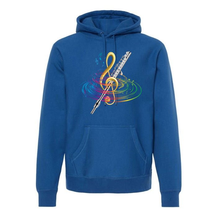 Classical Music Treble Clef Flutist Gift Flute Cute Gift Premium Hoodie