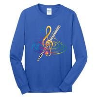 Classical Music Treble Clef Flutist Gift Flute Cute Gift Tall Long Sleeve T-Shirt